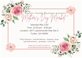 Image principale de Mother's Day Market - Shopping Event - FREE ADMISSION