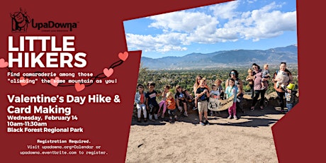 Image principale de Little Hikers: Valentine's Day Hike & Card Making