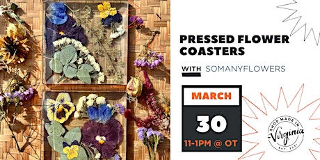 Pressed Flower Coasters w/SoManyFlowers