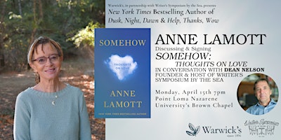 Anne Lamott discussing SOMEHOW: THOUGHTS ON LOVE with Dean Nelson primary image