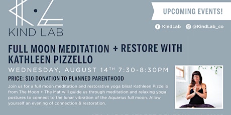 Full Moon Meditation + Restore with Kathleen Pizzello primary image