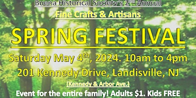 Primaire afbeelding van 2024 - 2nd Annual Buena Fine Crafts & Artisans Spring Festival