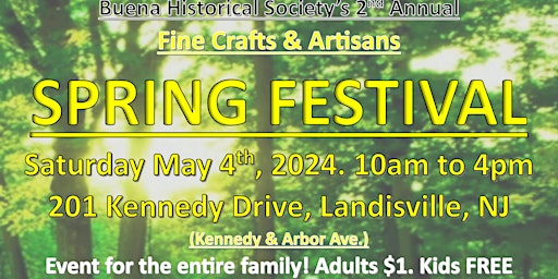 2024 - 2nd Annual Buena Fine Crafts & Artisans Spring Festival primary image