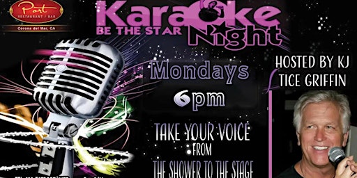 Karaoke Mondays at PortCdM by KJ Tice Griffin primary image