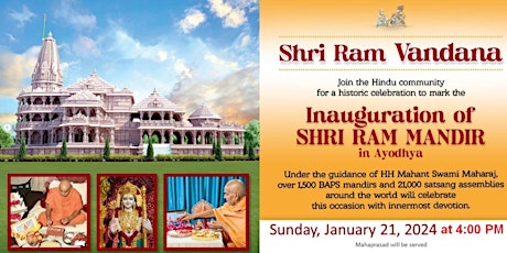 Shri Ram Vandana - Inauguration of Shri Ram Mandir in Ayodhya  primärbild