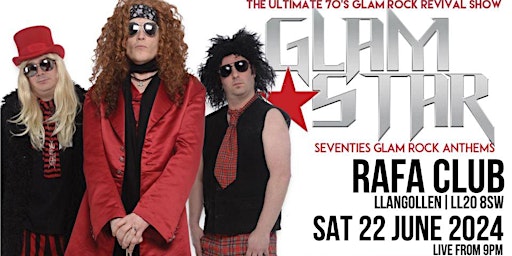 Imagem principal do evento Glam Star Band - The Ultimate 70's Glam Rock Revival Show!