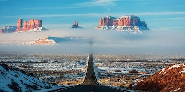 Wintery Monument Valley, Arches, Goblin Valley, with moderate hikes