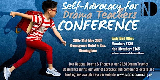 Imagen principal de Self Advocacy for Drama Teachers - Drama for All Conference