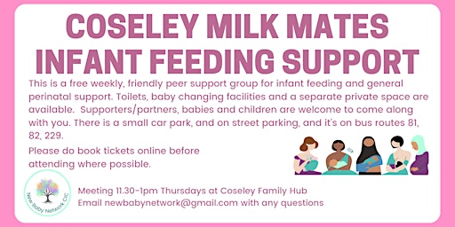 Imagem principal do evento Milk Mates Infant Feeding Support - Coseley