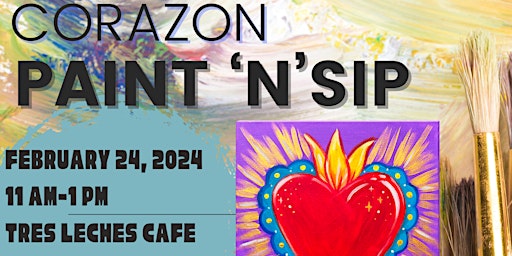 Corazon Paint 'n' Sip at Tres Leches Cafe primary image