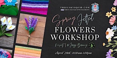 Primaire afbeelding van Spring Felted Flowers Workshop @ Frogg Brewing