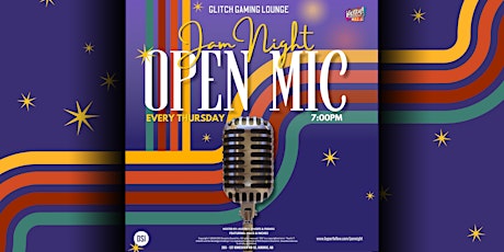 Jam Night Open Mic at ¡Glitch! Gaming Lounge, Airdrie, Alberta primary image