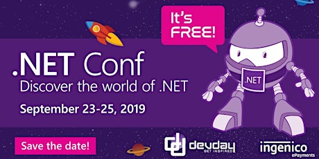 Hauptbild für .NET Core 3.0 launches at .NET Conf 2019! (watch party)