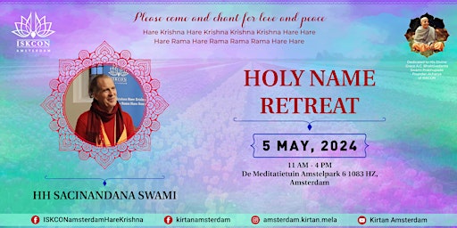 Imagem principal do evento Holy Name Retreat with Sacinandana Swami - Amsterdam - 5 May 2024