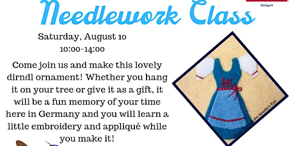 August Needlework / Embroidery Class