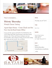 Thirsty Thursday  Wine & Cheese Tasting primary image