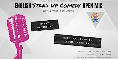 English Stand Up Comedy Open Mic primary image