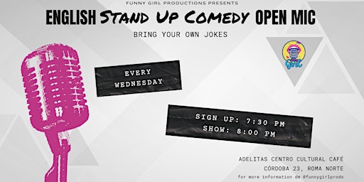 Image principale de English Stand Up Comedy Open Mic