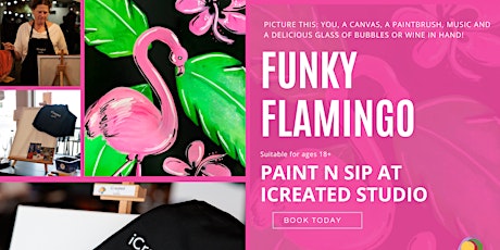 Paint n Sip Class - Funky Flamingo