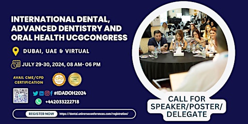 International Dental, Advanced Dentistry and Oral Health UCGCongress primary image