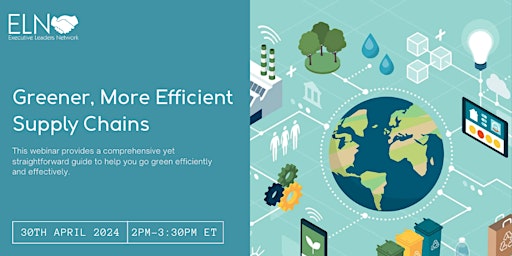 Image principale de Webinar: Greener, More Efficient Supply Chains