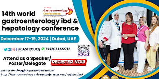 Hauptbild für 14th World Gastroenterology, IBD & Hepatology Conference, in Dubai, UAE
