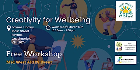 Face to Face Workshop: Creativity for Wellbeing primary image