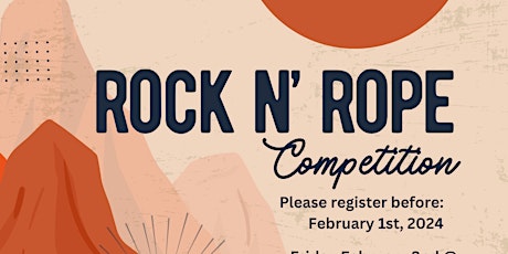 Rock n' Rope Climbing Competition February 2nd (Adults Only) primary image