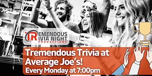 Imagem principal do evento Monday Night Trivia at Average Joe's Sherwood Park!