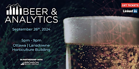 Beer and Analytics XII - Ottawa (5pm to 9pm)