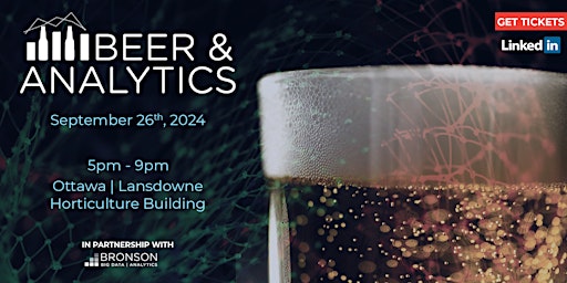 Immagine principale di Beer and Analytics XII - Ottawa (5pm to 9pm) 