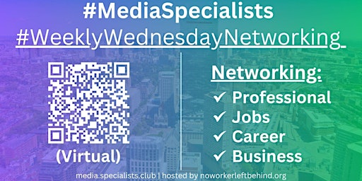 Imagen principal de #MediaSpecialists Virtual Job/Career/Professional Networking #DC #IAD