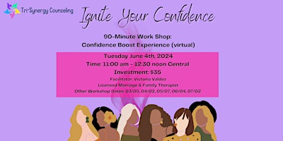 Ignite Your Confidence (IYC)-90-Min. Virtual Confidence Boost Experience primary image