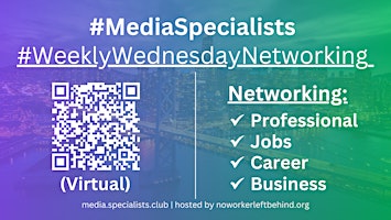 Primaire afbeelding van #MediaSpecialists Virtual Job/Career/Professional Networking #SFO