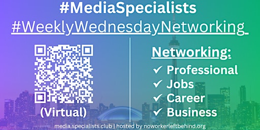 Primaire afbeelding van #MediaSpecialists Virtual Job/Career/Professional Networking #Toronto #YYZ