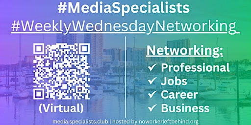 Imagem principal do evento #MediaSpecialists Virtual Job/Career/Professional Networking #Stamford
