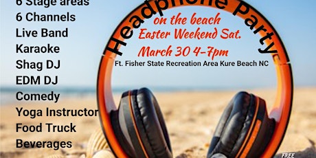 Headphone Party Easter Saturday on Kure Beach