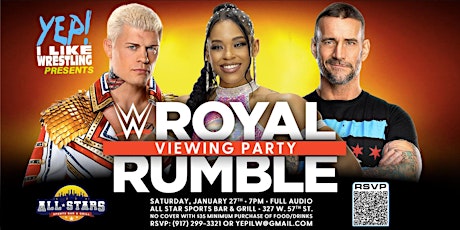 Primaire afbeelding van WWE Royal Rumble Viewing Party, presented by YEP! I Like Wrestling
