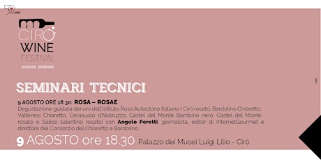 SEMINARI TECNICI | Cirò Wine Festival '19
