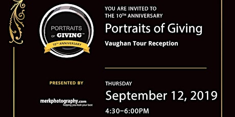 Hauptbild für Vaughan Portraits of Giving 10th Anniversary Reception