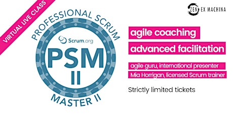 Imagen principal de SOLD OUT! Advanced Scrum Master certification (PSM II)
