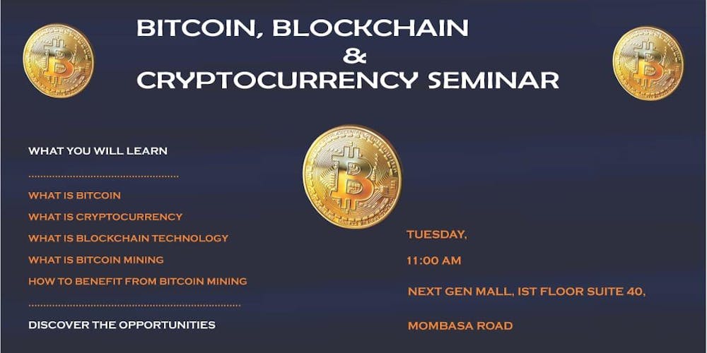 Bitcoin Blockchain Cryptocurrency Seminar Mombasa Road Tickets - 