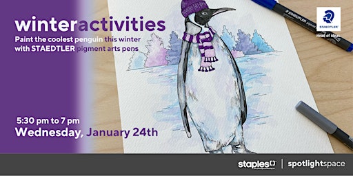 Paint the coolest penguin with STAEDTLER pigment arts pens primary image