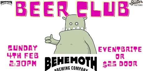 Imagem principal do evento Beer Club with Behemoth Brewing Company