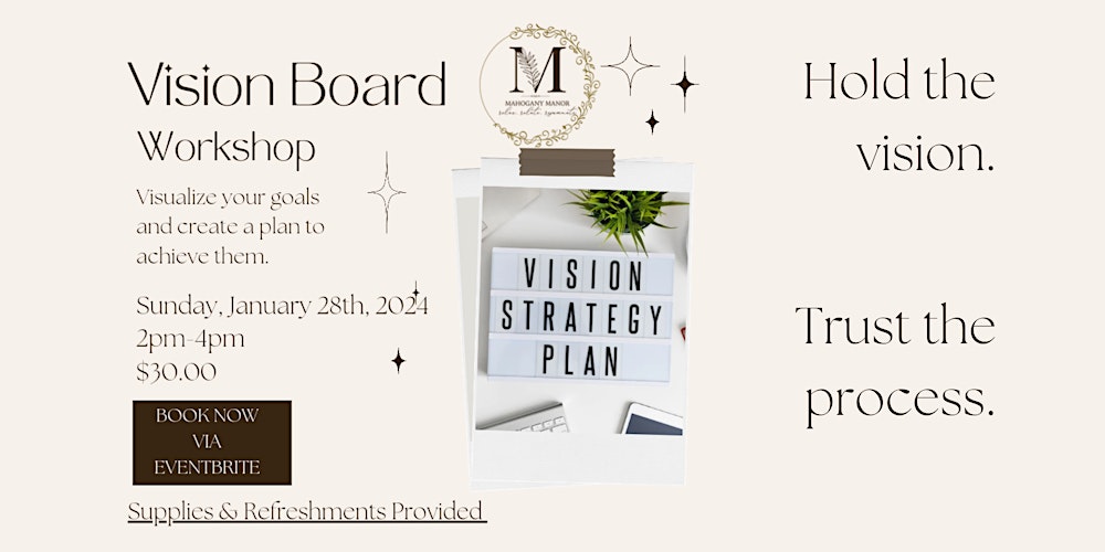 2024 Vision Board Workshop Tickets, Sun, Jan 28, 2024 at 2:00 PM