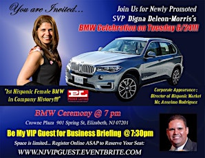 "VIP Guest Pass for NJ BMW Ceremony" primary image