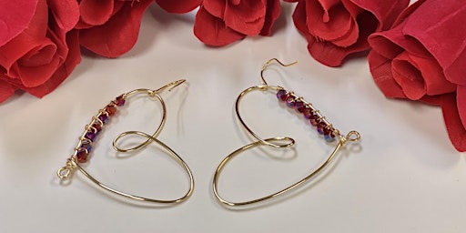 Wired Heart Earrings - Enchanted Lake primary image