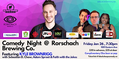 Imagen principal de Black Sheep Comedy @ Rorschach Brewing Co. Featuring KYLE BROWNRIGG