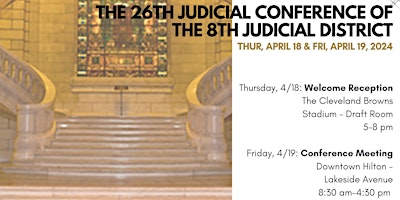 The 26th Judicial Conference of the Eighth Judicial District primary image