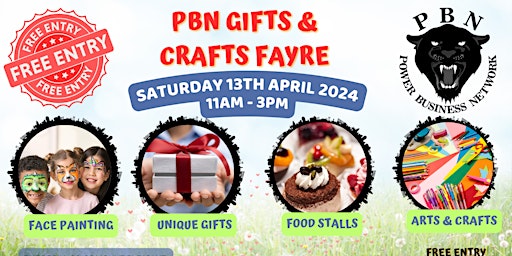 Primaire afbeelding van PBN Wolverhampton Gifts & Crafts  Fayre| Saturday 13th April 2024